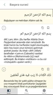 Quran Azerbaijan android App screenshot 4