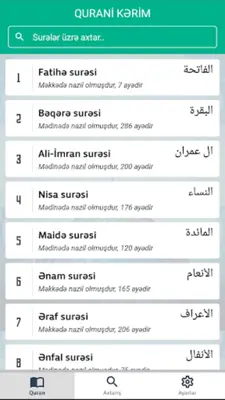 Quran Azerbaijan android App screenshot 6